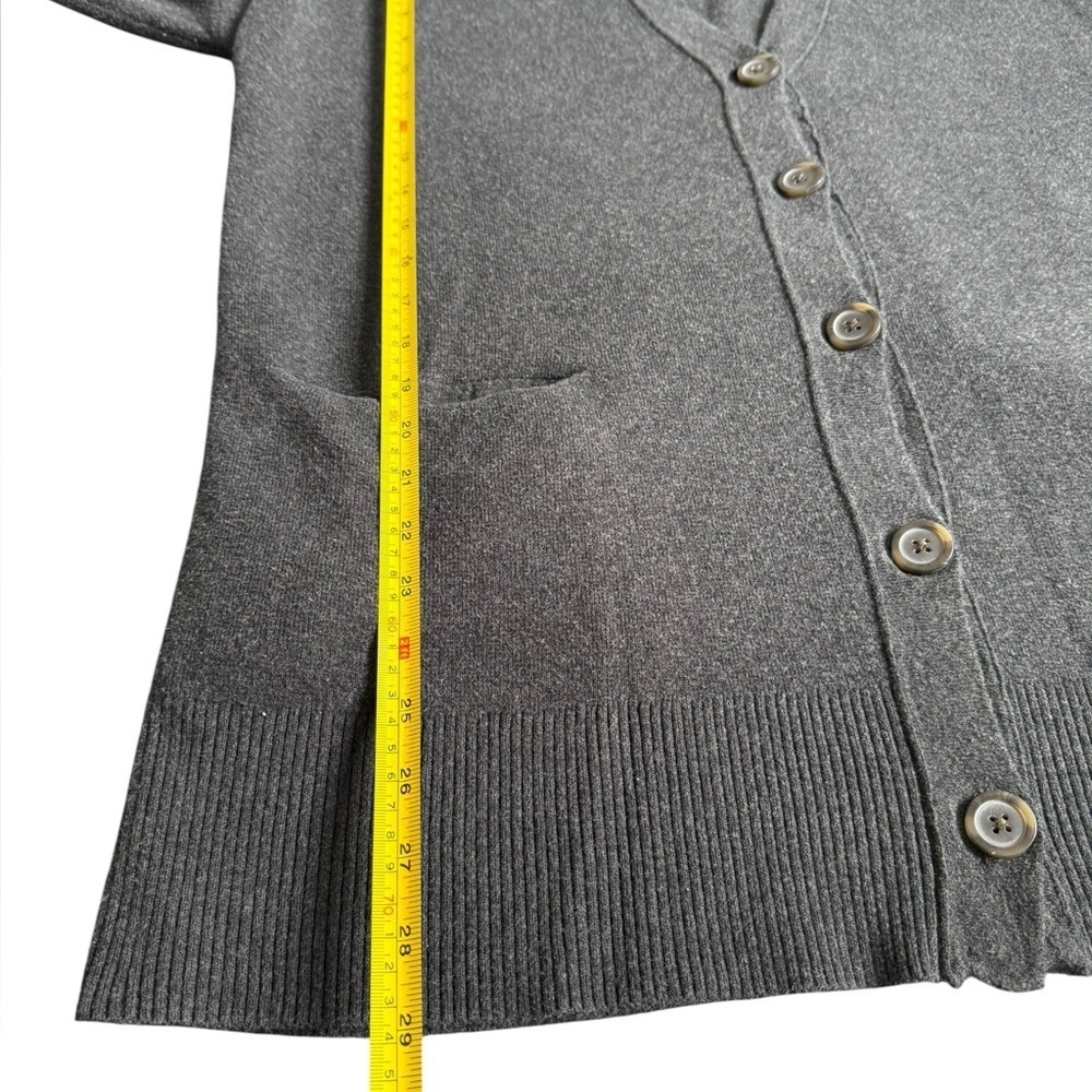 Madewell Sweater Womens extra large Gray Cardigan Gray 3/4 Sleeve - Picture 9 of 14